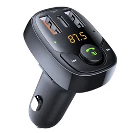 36W QC3.0 Dual USB Car Wireless FM Sändare MP3 Player PD3.0 Typ C Car Mobiltelefonladdare
