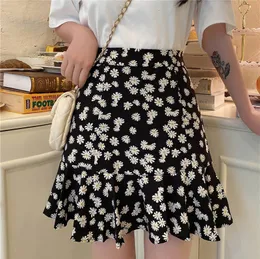 Skirts Womens skirts Short floral jupe A word summer ruffles top clothes brandy vintage faldas mini skirt woman 230607
