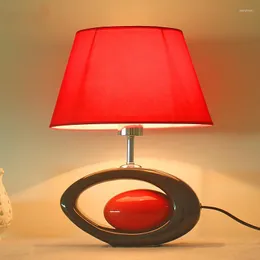 Tafellampen LED Keramische Lamp Huwelijkscadeau Chinese Stijl Woonkamer Slaapkamer Studie Licht Bureaulampen Koffie Kantoor Armaturen WJ11