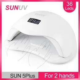 Tırnak kurutucuları sunuv uv led lamba sun5/ 5plus48w Tırnak kurutucu her türlü jel 99'lar düşük ısı 36 ledler iki el için UV lamba tırnak sanat makinesi 230606