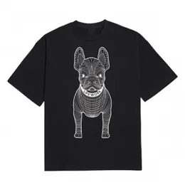 Men's T-Shirts Fashion Mens Women T-shirts Couple Hip Hop T Shirt Funny Tees Tops Korean Style Trend Brand High Quality Solid Cotton Dog Print 230607