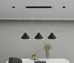Creative Simple Black Gold White Pendant Lamps New Modern LED Chandelier Lights Bedroom Living Dining Room Light Kitchen Home Indo6538140