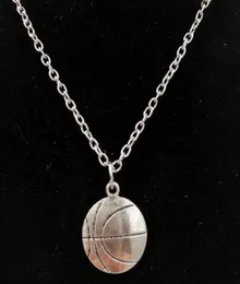 Beautiful 3D sports basketball Charm Pendant Necklace Charm Antique Silver New Fashion Sweater chain Women Jewelry Gifts 197361143