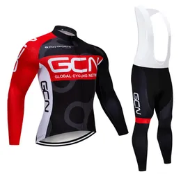 Tour De France 2020 Pro Team Gcn Winter Cycling Jersey Thermal Fleece Clothing Bib Pants Kit Ropa Ciclismo Inverno2568065