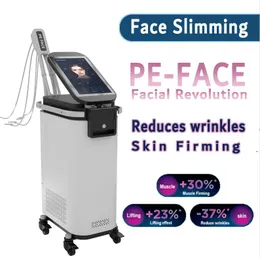 Högkvalitativ PE ansikte EMS Lyftande hud åtdragningsmaskin RF och hi-emt ansikte åtdragna lapp gesicht ansikte hud åtdragande rynkor borttagning skönhetsmaskin