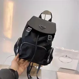 2022 Triangle Designer Black School Bag Fashion Backpack Large Capacity Unisex Travel Bag High Quality279x