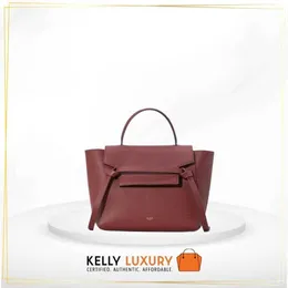 Top quality woman luxurys designers crossbody bags wallet backpack handbags purses micro belt bag in grained calfskin light burgundy color Evoucher Preorder