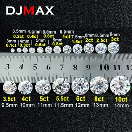 Свободные бриллианты DJMAX Премиум Свободный камень D Цвет Moissanita Gemstones Factory Оптовая лаборатория, выращенная бриллиантами, сертифицированный камень 230607