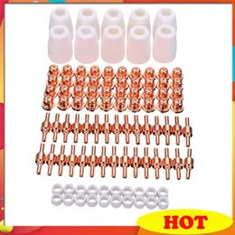 Mondstukken 100Pcs PT31 LG40 consumables Air Plasma Cutter Cutting Nozzles Electrode Tip Torch Consumable Kits 40A Fit For LGK40 CUT40