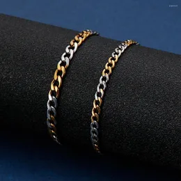 Pulseiras Link 4/5mm Aço Inoxidável S Masculino Corrente Cubana À Mão Acessórios Masculinos Cadeias Atacado Punk Natal