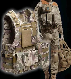 Tactical Vest 7 Colors Mens Army Outdoor Hunting Vest Field Battle CS Molle Waistcoat Combat Assault Plate Carrier Hunting Vest2949279