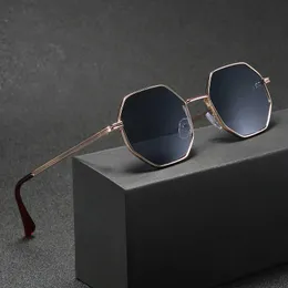 Fashion New Style Higodoy Polygon Sunglasses Men Vintage Octagon Metal for Women Luxury Brand Goggle Sun Glasses Ladies Gafas De Sol