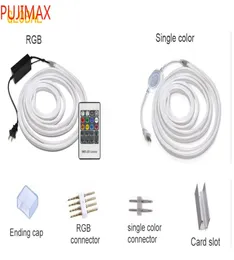 Neon LED Strip Flex Rope Light Waterproof IP68 LED Tape 220V 110V TV Dimmer Flexible Ribbon For Outdoor Lighting Cuttable at 1Mete5460733