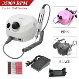 Nail Manicure Set 35000 rpm Electric Drill Machine Pedicure Professional Lathe Low Noise Cutters File Kit 230606