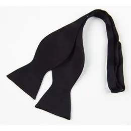 Neckband Mens Silk Satin Plain Solid Black Bow Tie Formal Wedding Bowtie Slipsa Gentle Italian Color Fashion 230605