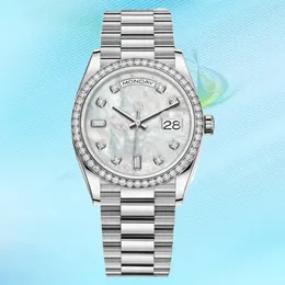Roex Montre Famous Diamond Watch Mens 자동 41mm 36mm 기계 904L 풀 스테인리스 베젤 방수 발음 금 시계 Montre De Luxe Waterproof