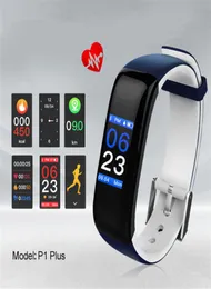 P1 Plus Smart Wristband Color Display Heart Rate Blood Pressure Monitor IP67 Waterproof H1 Fitness Bracelet Sport Activity Tracker5860348
