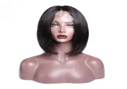 13x4 Glueless Bob Wig Indian Straight Straight Short Lace Front Human Hair Wigs for Black Women for Baby Hair Remy Hai9448293