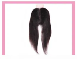 Brazilian Virgin Hair Lace Closure 2X6 Straight Human Hair 26 Closure Middle Part 820inch Natural Color Straight Top Closure7023330