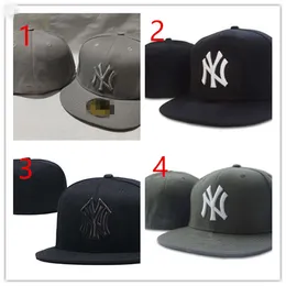 Vente en gros Mode 36 Couleurs Classique Équipe Bleu Marine Couleur Sur Le Terrain Baseball Équipé Chapeaux Rue Hip Hop Sport York Full Design Fermé Caps h8-6.7