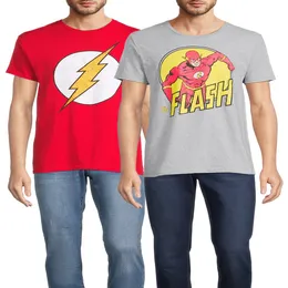 The Flash Men s Big Men s Graphic T-Shirts con mangas cortas, paquete de 2, tallas S-3XL