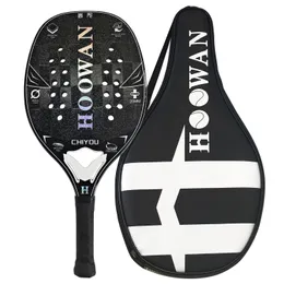 Tennis Rackets HOOWAN Chiyou 24K Beach Tennis Racket Carbon Fiber with 20mm Carbon Frame Fine Balanced Weapon for Advanced Player 230606