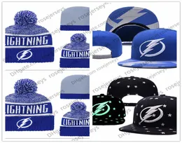 Tampa Bay Lightning Hockey su ghiaccio Berretti in maglia Ricamo Cappello regolabile Cappellini snapback ricamati Cappelli cuciti bianchi blu neri8497028