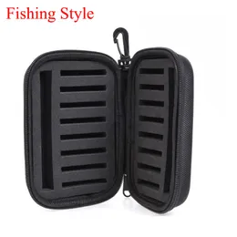 Fishing Accessories Portabale Fly Lure Spinner Spoon Bait Foam Box Trout Flies Fishook Fish Hook Hard EVA Storage Case Container Bag 230606