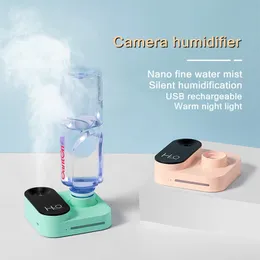 Appliances USB Portable Mini Air Humidifier Water Bottle Mist Sprayer 1200mAh Rechargeable Battery Mist Maker Fogger with LED Lamp