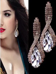 Fashion Sparkly Crystal Rain Stud Earring Europe Jewelry Earring For Women Ladies Swing Earrings Luxury Evening Prom Party Earring5926702