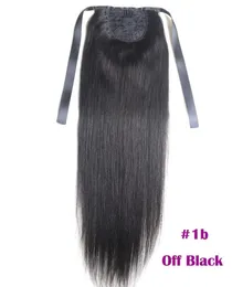 Paardenstaart Extensions Kinky Straight Voor Vrouwen 100g Kleur 1B Natuurlijk Zwart 100 Remy Human Hair PonyTail Extensions 60g 16quot 408207761