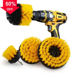 2/3.5/4/5'' Car Cleaning Tools Power Scrubber Brush Car Polisher Bathroom Cleaning Kit with Extender Brush Attachment Set
