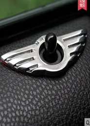10Pcslot Car Styling Insignia Emblem Wing Alloy MINI Sticker Decoration for BMW MINI Cooper R55 R56 R57 R58 R59 Door Lock Knob4491155
