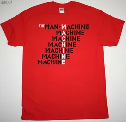 Kraftwerk The Man-Machine Red T-shirt 1978 Electro Pop Krautrock Devo Neu Top Fashion Camiseta Masculina 100% Cotton T Shirts L230520