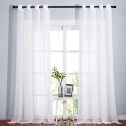 Занавес Cdiy White Sheer Curtains Window Tulle для спальни гостиной кухня современные твердые вуали