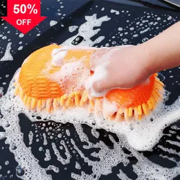 1PC Microfiber Car Washer Sponge Cleaning Car Care Detailing Brushes Washing Towel Auto Gloves Styling car wash Accessories