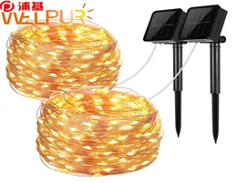 LED Outdoor Solar Lamp String Lights 100200 LEDs Fairy Holiday Christmas Party Garland Solar Garden Waterproof 10m4758446