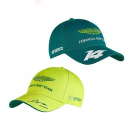 2023 Fashion New Style Ball Caps The New Aston Martin Baseball Cap은 인기있는 F1 레이싱 시즌 곡선 챙 모자 A900입니다.