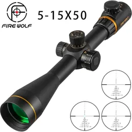 Fire Wolf 5-15x50 FFP polowanie optyczne Kariflesscope Cross Side Parallax Tactical Karabin