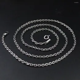 Kedjor Real 925 Sterling Silver Necklace 2mm Cable Link Chain 17.7Ich Classic Design