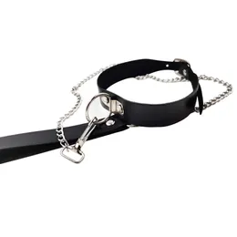 BDSM Collar Sexy Leash Ring Steel Chain Slave Bondage Sex Toys For Lover Roleplay Eroticos Posture Spreader Cosplay Juguetes