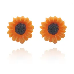 Stud Earrings Cartoon Sunflower Earings For Women Fashion Big Sun Flower Statement Earring Korean Studs Jewelry Friend Gifts