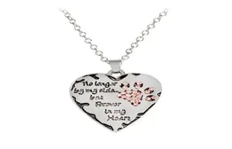 No Longer By My Side Forever In My Heart Handstamped Dog Print Paw Claw Crystal Heart Shaped Pendant Necklace Dog Lovers jewelry2632638