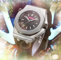 Dib -Line szkieletowy kwarc Automatyczna data Watch 42 mm Premium ze stali nierdzewnej gumki gumowej Zegar Lumoinous nurkowanie