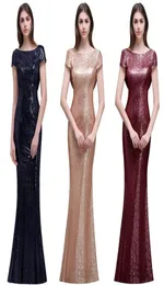 Babyonlinedress Rose Gold Sequined Mermaid Bridesmaid Dress 2020 Unique Back Design Dress for Wedding Party Robe Demoiselle D0398158312