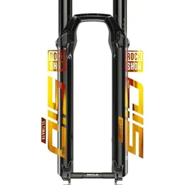 Gruppi bici Rockshox Forcella anteriore Adesivo Bicicletta Decorativo Mountain Bike Forcella anteriore Decalcomanie Fondo trasparente impermeabile Adesivo ciclismo 230606