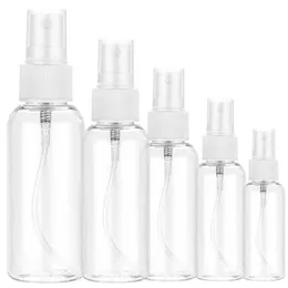 20pcs 리필 가능한 플라스틱 스프레이 병 빈 컨테이너 10ml 30ml 50ml 60ml 100ml 휴대용 작은 투명 병 DRTP