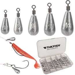 Anzóis de pesca 28 pçs Lote pesos chumbadas Drop S Sinker Bass Tackle Acessórios 3,5g 5g 7g 10g 14g 230607