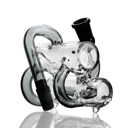 43 inchs Small Ash Catcher 14mm Thick Glass 18mm Ash Catcher Percolator Water Bong Smoking Water Pipes For Hookahs Bong3129377