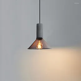 Lampade a sospensione Loft Designer crea una gabbia per uccelli in ferro personalizzata a forma di singola testa piccola luce pendente da comodino camera da letto in cemento vintage